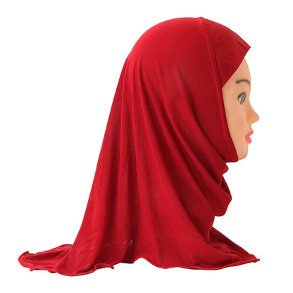 Muslim Girls Kids Hijab Islamic Scarf Shawls Soft and Stretch Material for 2 to 7 years old Girls Wholesale 50cm Children Hijabs - GOLDEN TOUCH APPARELS WOMEN