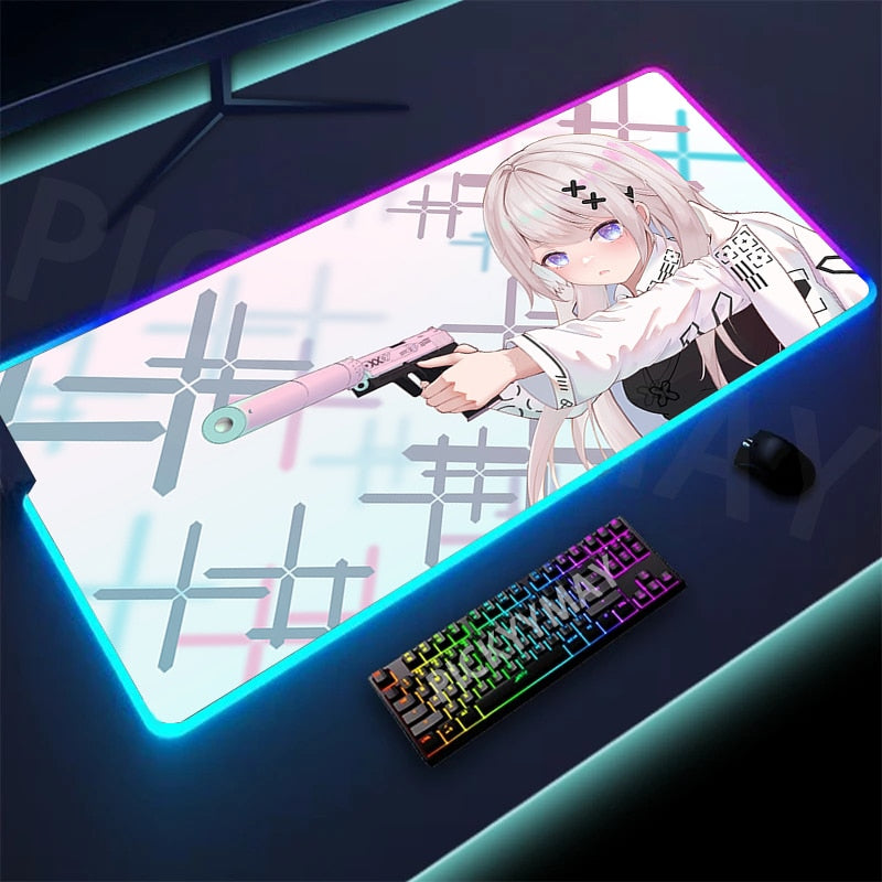 Printing Collection LED Gaming Mousepads Large Backlight Desk Mat 39.3x19.6in Gamer Mousepad RGB Mouse Pad Luminous Mouse Mat.
