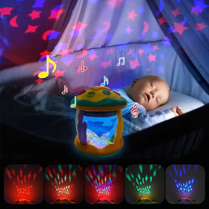Ocean Rotating Projector Baby Toy for Tummy Time - Musical and Light Up Infant Toy, Suitable for Babies 6-12 Months - Great Baby Gift