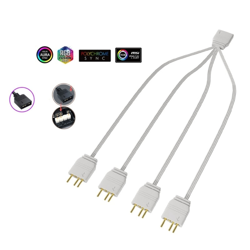 High-Quality ARGB Splitter Cable for Gamers and PC Enthusiasts Multi-interface - GOLDEN TOUCH APPARELS WOMEN