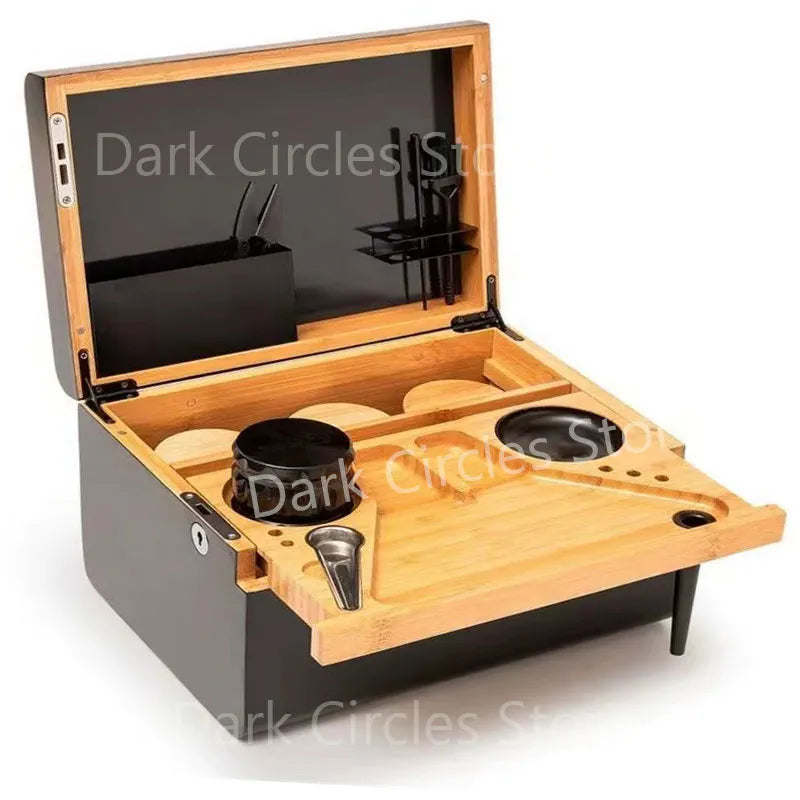 Large Bamboo Wooden Tray Kit Smoking Accessories