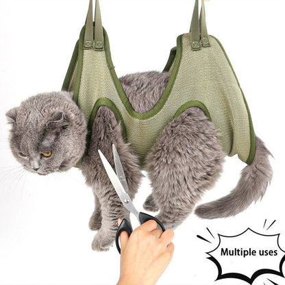 Cat Grooming nail cutting anti scratch bite fixed bag bath Trimming Restraint Bag Pet Beauty hammock hanging Pet Supplies Set.