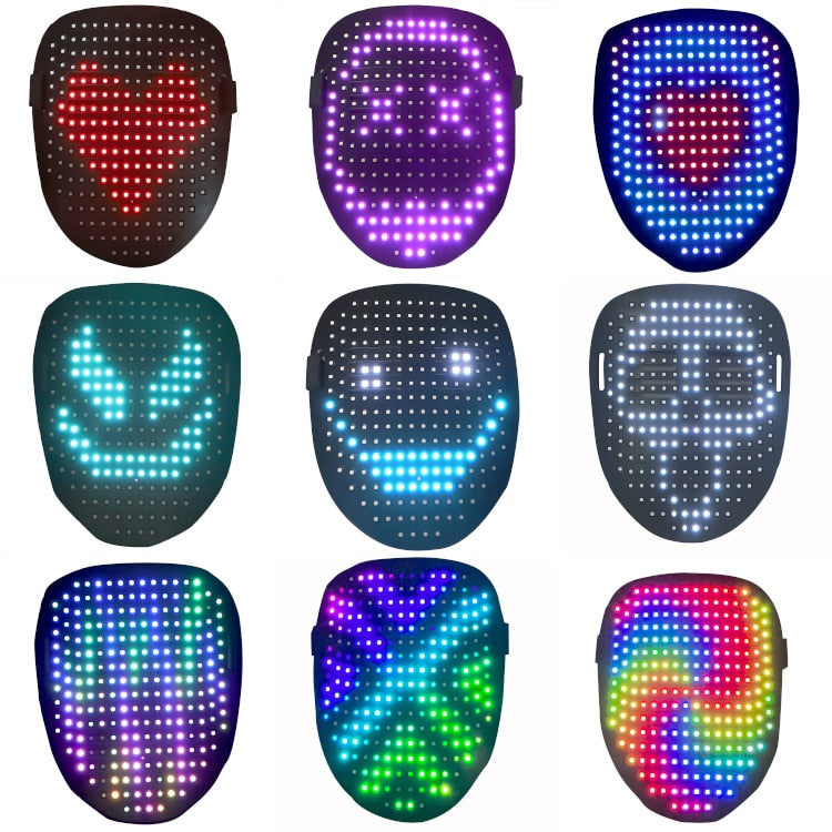 LED Smart Mask Bluetooth Halloween multi digital mask