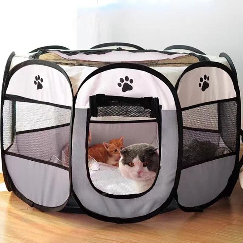 Portable Foldable Pet Tent Kennel Octagonal Fence Puppy Shelter Easy To Use Outdoor Easy Operation Large Dog Cages Cat Fences.