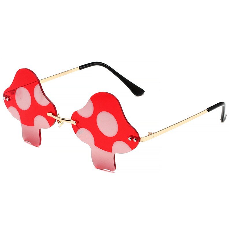 Mushroom Coating Sunglasses for Women Men Irregular Rimless Eyewear Retro rave Party halloween Sun Glasses Shades UV400 SG140.