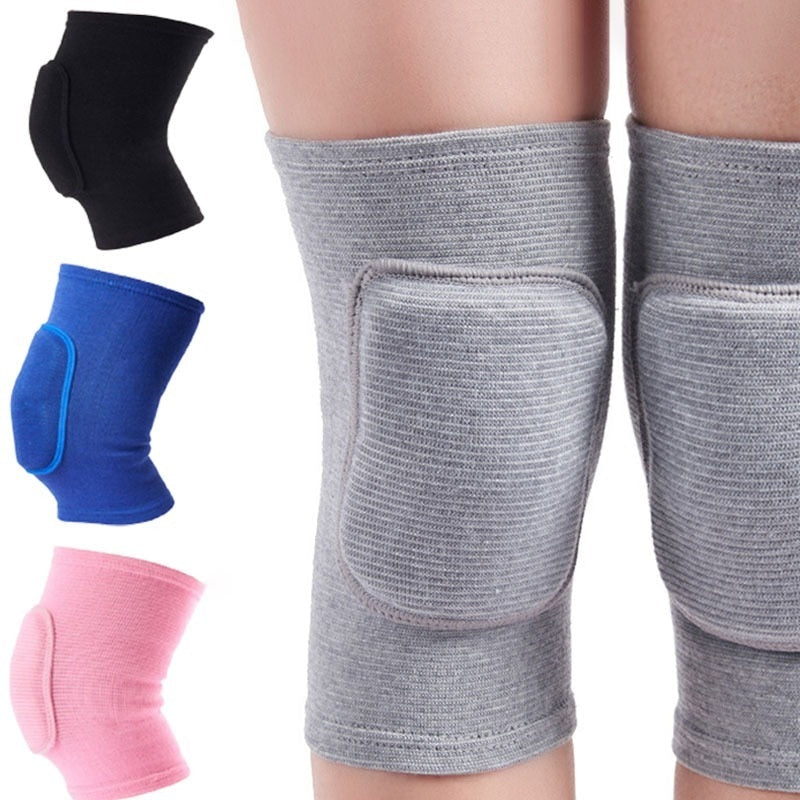 1Pair Sports Knee Pad Adults Kid Dance Knee Protector Elastic Thicken Sponge Knees Brace Support for Gym Yoga Workout Training - GOLDEN TOUCH APPARELS WOMEN