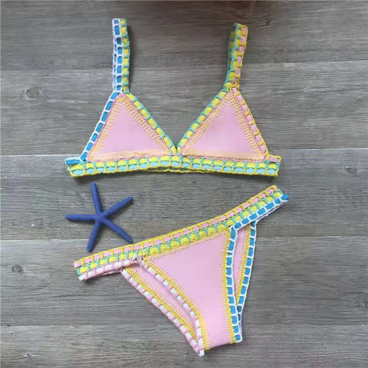 Crochet Neoprene Bikini - Stylish Beachwear with Comfortable Crochet Design