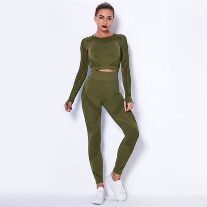 Tracksuit Workout Long Sleeve Seamless Yoga outfit